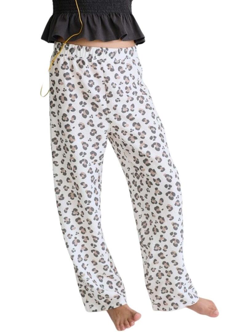 Conjunto Mayoral Animal Print branco e preto para menina