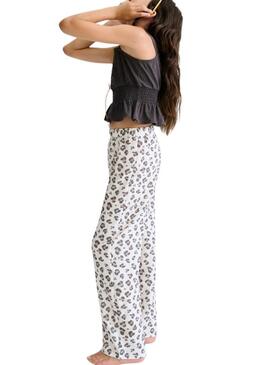 Conjunto Mayoral Animal Print branco e preto para menina
