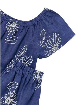 Conjunto infantil de porcelana azul da Mayoral para meninas.