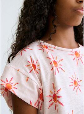 Camiseta Mayoral Sol rosa para menina