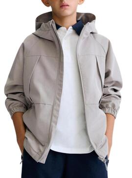 Jaqueta Mayoral corta-vento cinza para menino.