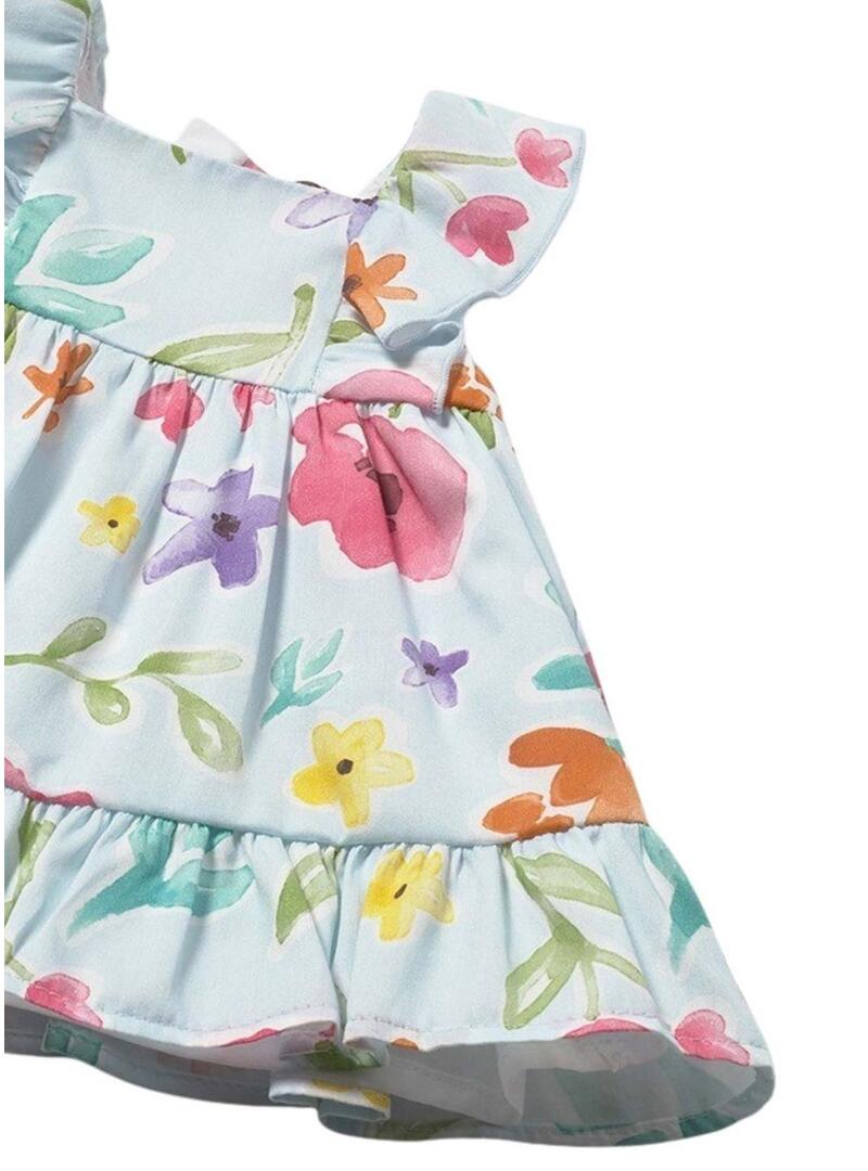 Vestido cobre fralda Mayoral estampado floral para recém-nascida