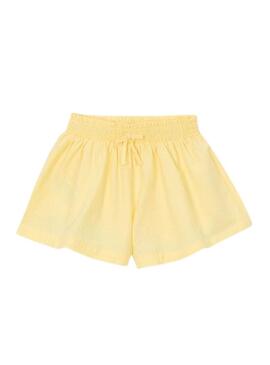 Saia-calça fluída amarela Mayoral para menina.