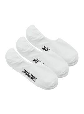 Pack de meias pinkies Jack and Jones branco para homem.