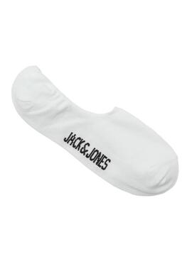 Pack de meias pinkies Jack and Jones branco para homem.
