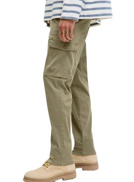 Calças Jack and Jones Stace Arthur verdes para homem.