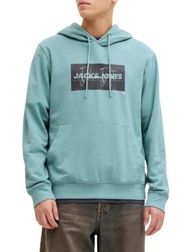 Moleton Jack and Jones Cole turquesa para homem
