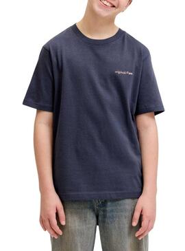 Camiseta Jack and Jones Ontauk marinho para criança