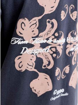 Camiseta Jack and Jones Ontauk marinho para criança