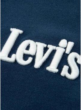 Camisa Levis Classic And Clean azul para meninos.