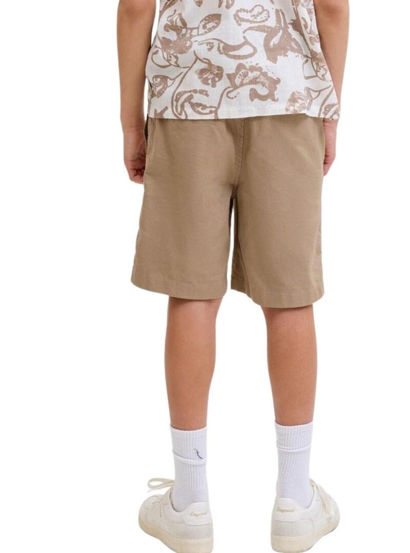 Bermudas Jack and Jones Jaiden camelo para criança.