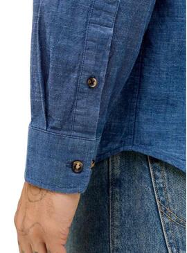 Camisa Jack and Jones Summer azul para homem