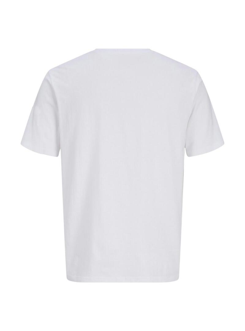 Camiseta Jack and Jones Ontauk branca para criança.