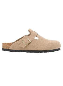 Tamancos Birkenstock Boston bege para mulher