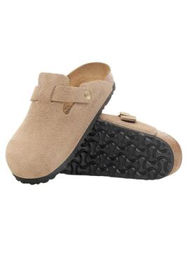 Tamancos Birkenstock Boston bege para mulher