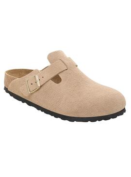 Tamancos Birkenstock Boston bege para mulher