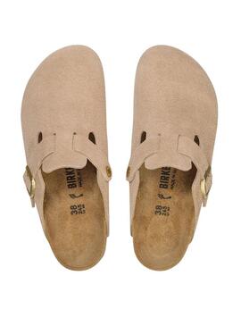 Tamancos Birkenstock Boston bege para mulher