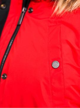 Parka Superdry Microfibra Nadare Vermelho Mulher