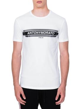 T-Shirt Antony Morato Logo Branco Para Homem