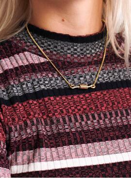 Vestido Superdri Listrado Vermelho Mulher