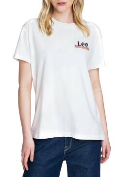 T-Shirt Lee Minilogo Branco Mulher