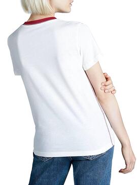 T-Shirt Pepe Jeans Makayla Branco Mulher