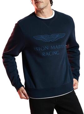 Sweat Hackett Aston Martin Azul Homem