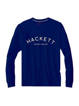 T-Shirt Hackett Logo Basic Azul Menino