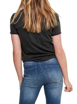 T-Shirt Only Lucy Preto Selvagem Mulher