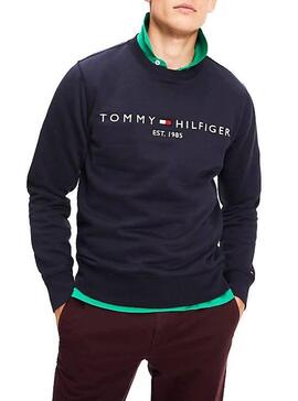 Sweat Tommy Hilfiger Logotipo marinho para Homem