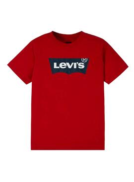 T-Shirt Levis Batwing Vermelho Menina e Menino