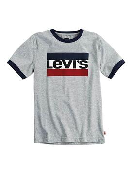 T-Shirt Levis Heather Cinza Menino