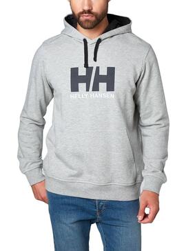 Sweat Helly Hansen Logo Hoodie Cinza Homem