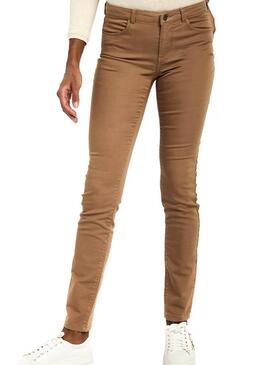 Calças Naf Naf Camel Skinny Para Mulher