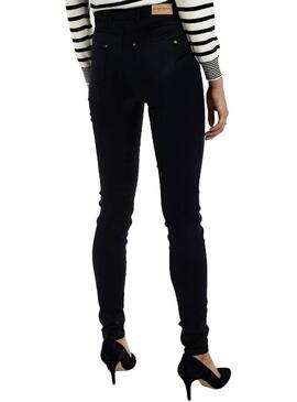 Calças Naf Naf Brilhante Skinny Azul marinho Mul