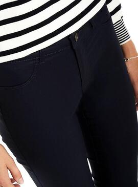 Calças Naf Naf Brilhante Skinny Azul marinho Mul