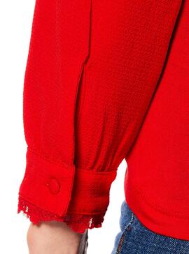 Camisa Naf Naf Laço Vermelho para Mulher