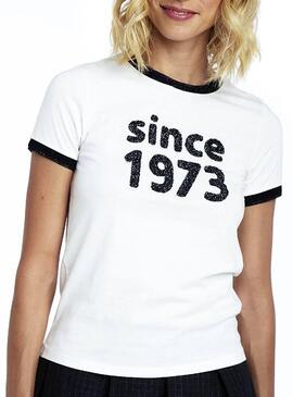 T-Shirt Naf Naf 1973 Branco Para Mulher