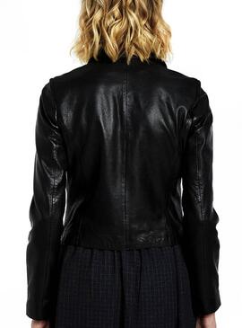 Jaqueta Naf Naf Botões de couro Preto Mulher