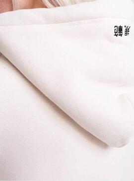 Sweat Superdry Aplique Bege Mulher