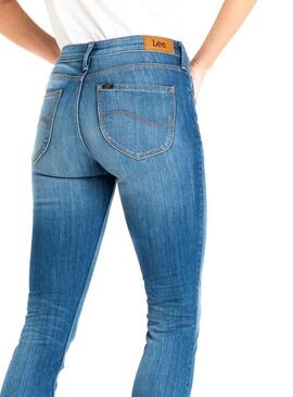 Jeans Lee Scarlett Cropped Azul Mulher