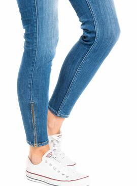Jeans Lee Scarlett Cropped Azul Mulher