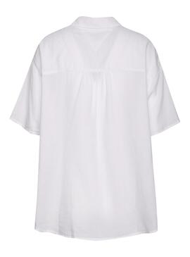 Camisa Tommy Jeans Drapey Branco Mulher
