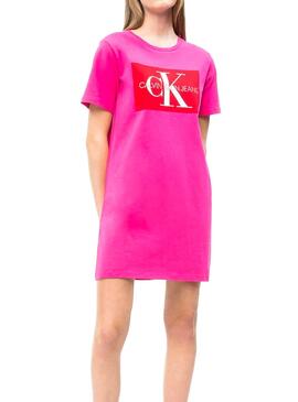 Vestir Calvin Klein Iconic Monogram Rosa Mulher