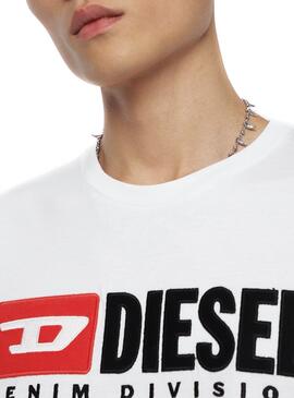 T-Shirt Diesel T-Just Division LS Homem Branco
