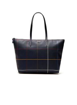 Saco Lacoste Tote Geométrico Azul Mulher