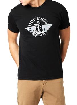 T-Shirt Dockers Alpha Black Homem