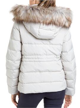 Casaca Naf Naf Anorak Bege Mulher