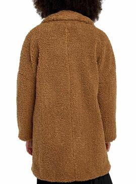 Casaco Naf Naf Ondulação Camel Mulher