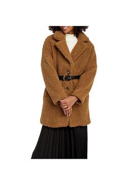 Casaco Naf Naf Ondulação Camel Mulher
